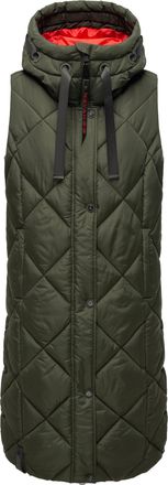 Navahoo lange dames bodywarmer Schnuckel - Modern & Met Capuchon