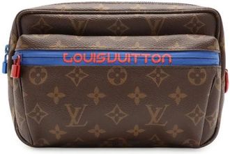 Louis Vuitton Pre-owned Louis Vuitton Monogram Pacific Messenger PM Schoudertas - Dames - Vintage Heuptassen - Bruin - ONE Size - Vintage