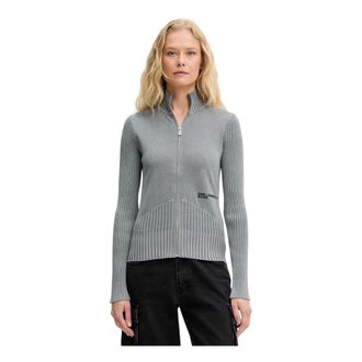 Karl Lagerfeld Truien & Vesten, Dames, Grijs, M, Katoen, Cardigan