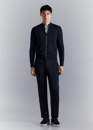 Mango Cardigan maglia comfort stretch navy - Uomo - M - MANGO MAN