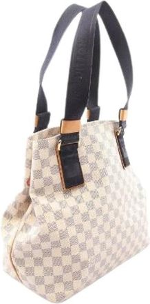 Louis Vuitton Pre-owned Plein Soleil Cabas PM Damier Azur Tote Bag - Dames - Vintage Shopper - Wit - ONE Size - Leer - Vintage