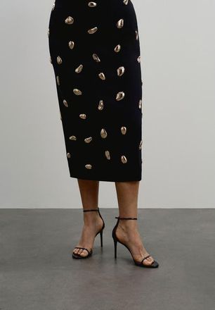 11 Honor&eacute; Embellished Column Midi Skirt in Black Beauty at Nordstrom, Size 22
