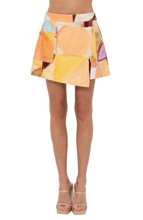 Ciebon Noa Skort in Yellow Multi at Nordstrom, Size Medium