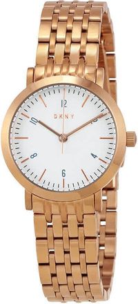 DKNY Minetta White Dial Rose Gold-tone Ladies Watch NY2511