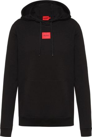 HUGO BOSS Hugo Heren Pullover Hoodie Katoenmix (Zwart)