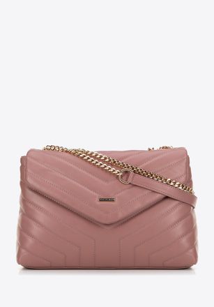 Wittchen Dames crossbody tas met ketting van eco-leer, roze