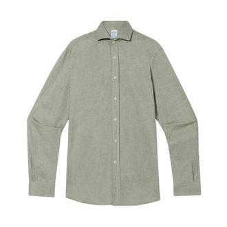 Brooks Brothers Slim Fit Overhemd met Spreidkraag - Heren - Casual Overhemden - Groen - S - Katoen - Overhemden