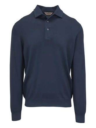 Gran Sasso long-sleeves polo shirt - Blauw
