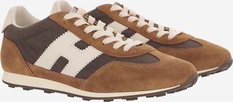 Hogan Mens Athletic Sneakers Suede And Mesh Multicolour Leather Fabric Trainers