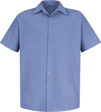 Red Kap Mens Specialized Pocketless Work Shirt, Light Blue, 3X-Large