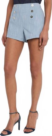 Ramy Brook Samira Mini Shorts In Light Indigo Slub