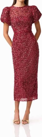 Elliatt Carmen Midi Dress In Berry