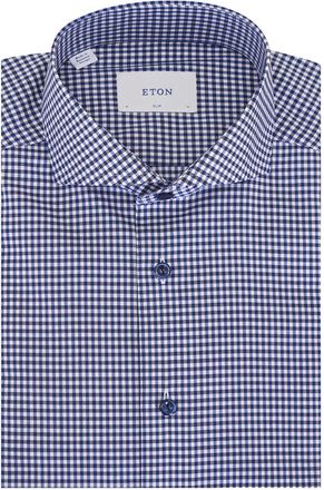 Eton Camicia con bottoni - Blu