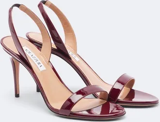 Aquazzura So Nude patent leather slingback sandals