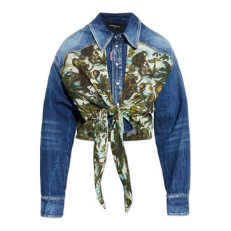 Dsquared2 Denim Jackets, female, Blue, Size: 2XS Denim jacket