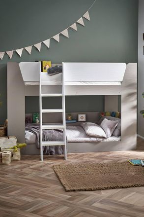 Julian Bowen Parsec Bunk Bed in White | Size: Single