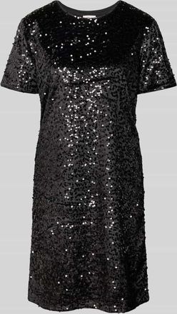 s.Oliver Red Label Flie&szlig;endes Cocktailkleid mit Paillettenbesatz in BLACK, Gr&ouml;&szlig;e 44