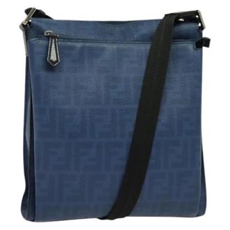 Fendi Pre-owned Canvas fendi-bags - Dames - Pre-owned - Blauw - Maat: ONE Size Leer