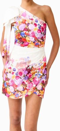 Elliatt Alice One Shoulder Mini Dress In Floral