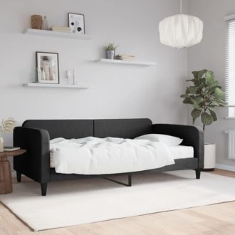 vidaXL Vidaxl - Sof&aacute; Cama Con Colch&oacute;n Tela Negro 100x200 Cm