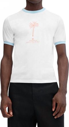 Jacquemus Venice Le T-Shirt In Palm Tree White/blue
