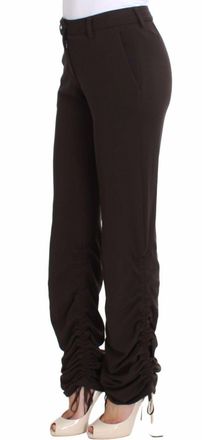 Ermanno Scervino Womens Stretch Viscose Trousers Black Polyamide Elastane