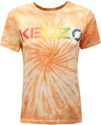 Kenzo Stijlvolle Gebreide Top - Dames - T-shirts - Oranje - S - Katoen - Tops