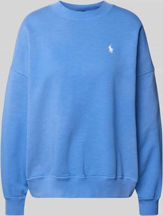 Polo Ralph Lauren Oversized Sweatshirt mit Label-Stitching in Blau, Gr&ouml;&szlig;e L