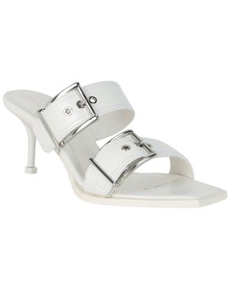 Alexander McQueen Alexander Mcqueen Double Buckle Punk Leather Mule