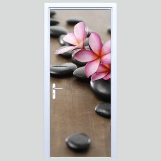 OEM Adhesivo De Tela Para Puerta Con Dise&ntilde;o De Piedras Zen 202pd