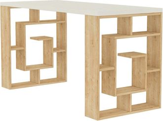 Hanah Home Modern Study Desk With Shelves