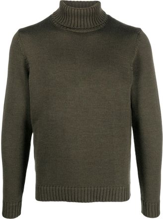 Zanone roll-neck wool sweater - men - Virgin Wool - 52 - Green