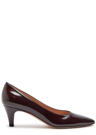 Gianvito Rossi Amelia 55 Patent Leather Pumps - Burgundy