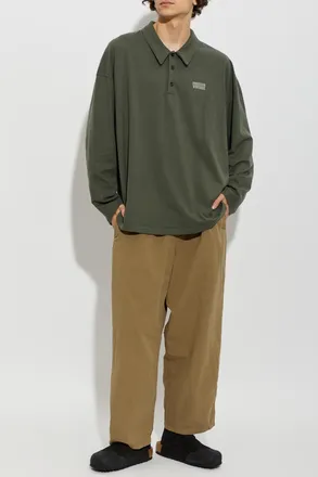 American Vintage Oversize Polo Shirt, Mens, Green