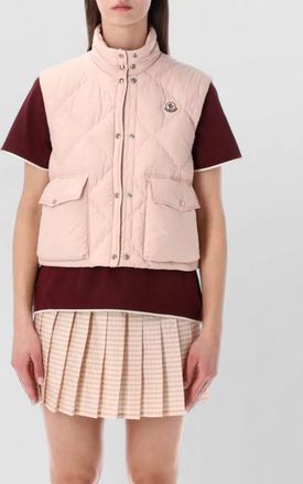 Moncler biois high collar quilted vest pockets