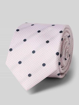 Olymp Seidenkrawatte aus reiner Seide mit Logo-Patch (6,5 cm) in Rose, Gr&ouml;&szlig;e 1