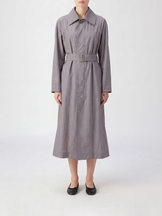 Issey Miyake Akimbo Relaxed Fit Long Trench Coat with Balloon Sleeves