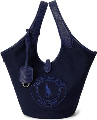 Polo Ralph Lauren Tote Bag - Dames - Shoppers - Blauw - ONE Size - Katoen - Tassen