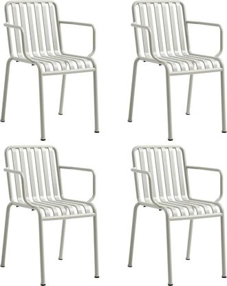 HAY Palissade Armlehnenstuhl, hellgrau (4er-Set)