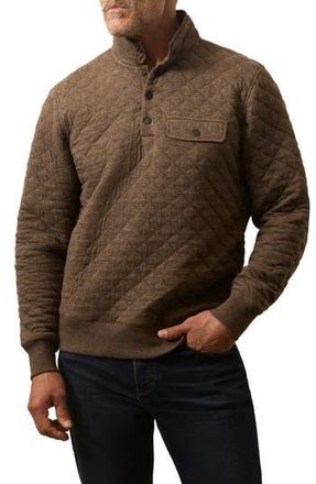 Faherty Brand Epic Quilted Fleece Pullover in Mountain Branch Heather at Nordstrom Rack, Size Medium