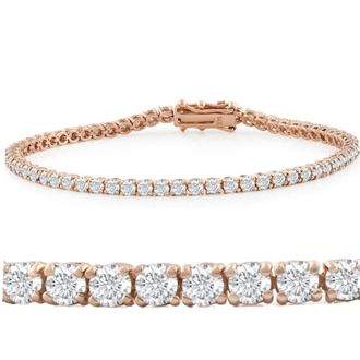 Pompeii3 14k White, Rose, or Yellow Gold Round Diamond Tennis Bracelet 5cttw 7 Womens