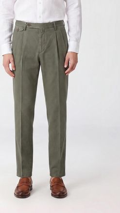 BRIGLIA 1949 Pantaloni chino slim fit in misto cotone e lino