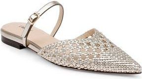 L'agence Jacklyn Mary Jane Pointed Cap Toe Mule in Gold Leather at Nordstrom Rack, Size 7.5