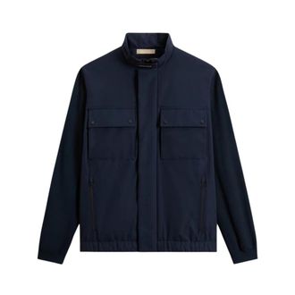 Woolrich Two Layers Hybrid Jacket - Heren - Bomber jackets - Blauw - M - Polyester - Jassen