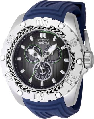 Invicta Ocean Voyage 48021 Herenhorloge - Quartz Uurwerk - Roestvrij Staal met Zwarte Wijzerplaat - 51 mm