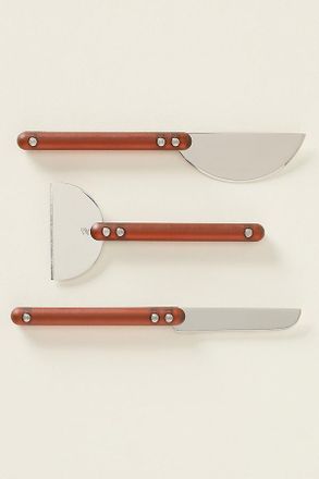 Anthropologie Holcomb Studio Wedge Cheese Knives, Set of 3