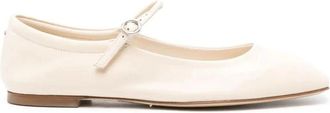 Aeyde Platte damesschoenen - Dames - Ballerinas - Beige - 40 EU - Leer - Schoenen