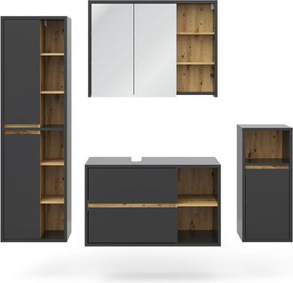Vicco Conjunto De Muebles De Ba&ntilde;o Viola, Antracita, 4 Piezas