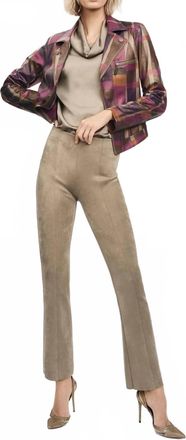 Joseph Ribkoff Scuba Suede Flared Pants In Java