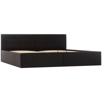 vidaXL Cama Canap&eacute; Hidr&aacute;ulica Cuero Sint&eacute;tico Negro 180x200 Cm Vidaxl